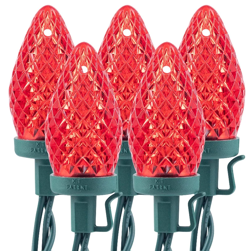 Christmas Peaceful Holiday Nights Christmas C9 Strawberry LED String Lights, Integrated