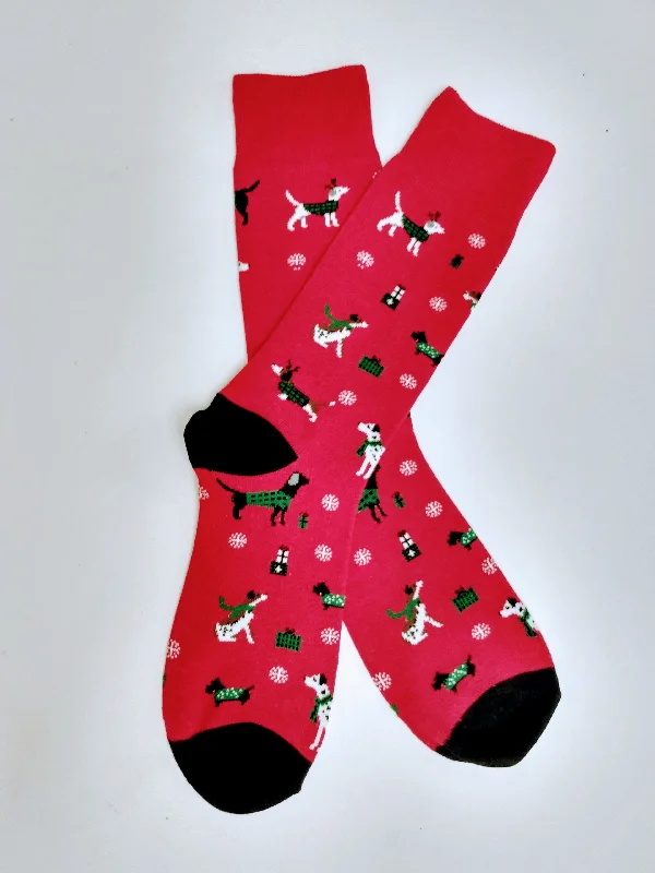 Christmas Festive Wonderland Christmas Dogs Crew Socks
