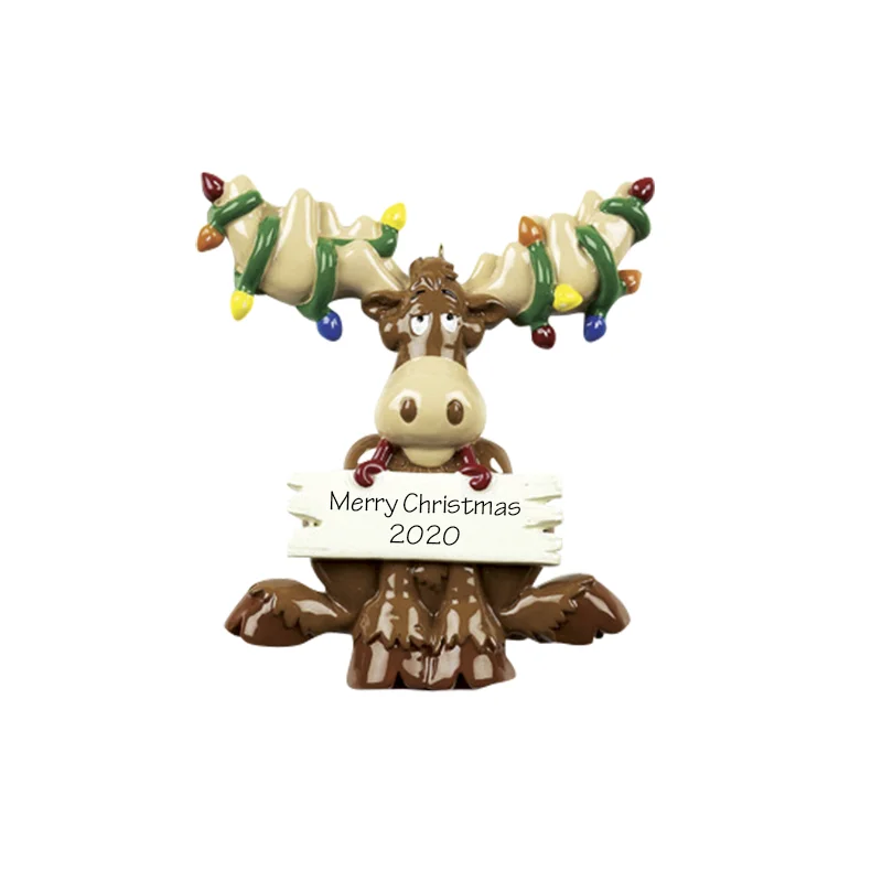Christmas Night Christmas Moose Personalized Ornament