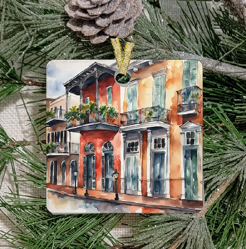 Christmas Cookies Christmas Ornament, New Orleans, Frosted Acrylic, French Quarter