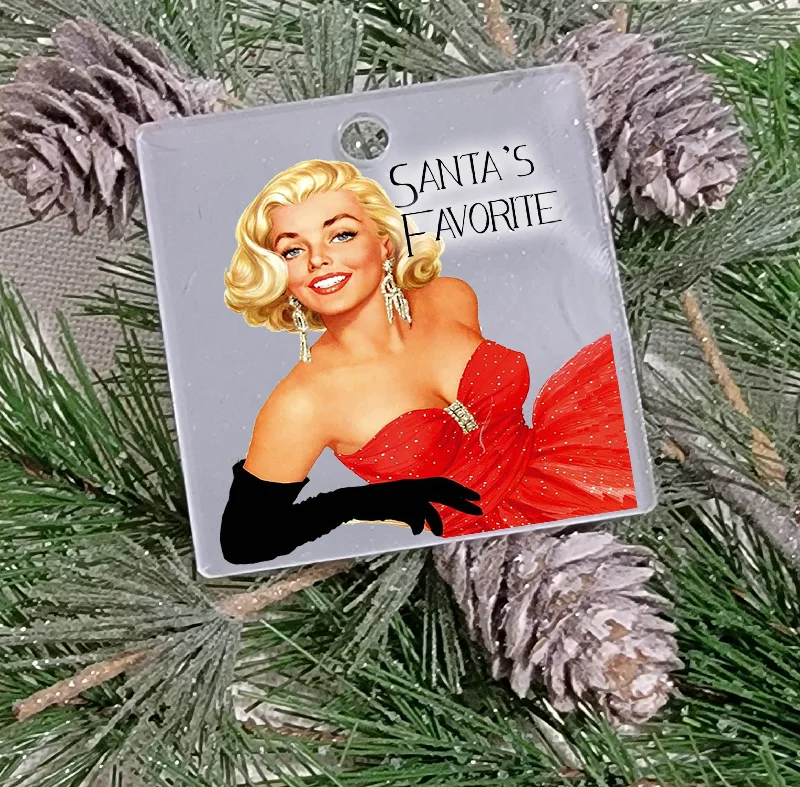 Christmas Fireplace Christmas Ornament, Sassy Talkin, Santa's Favorite