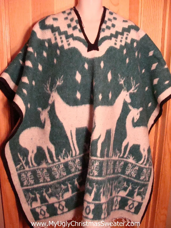 Christmas Retro Poncho Plus Size