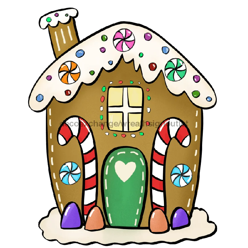 Christmas Sign, Gingerbread House, wood sign, DECOE-W-035