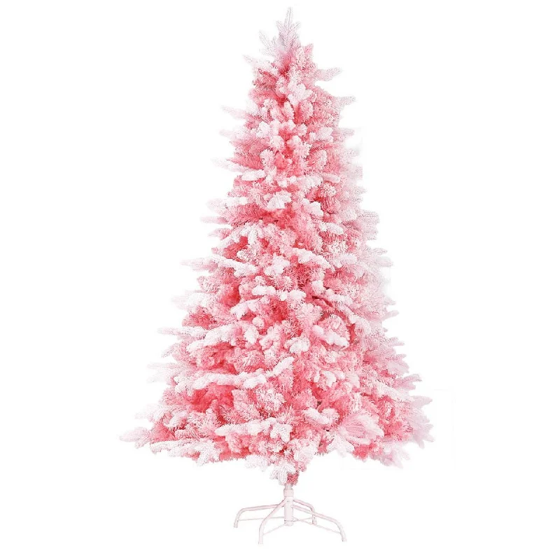 Christmas Baking Christmas Tree 1.8m Pink Xmas Tree Snowy Party Decor 810 Tips