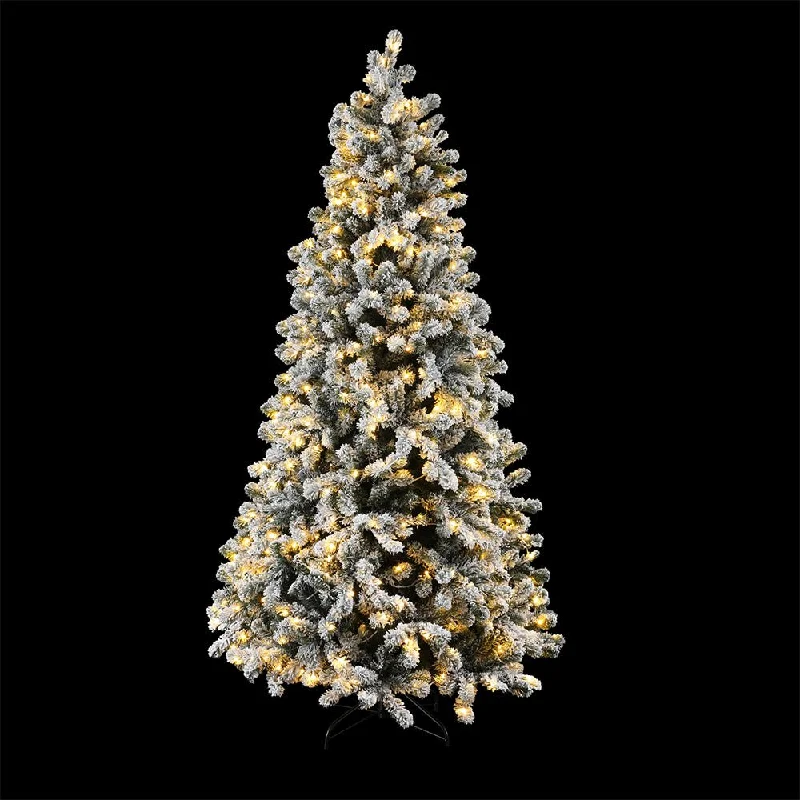 Christmas Candles Christmas Tree 1.8m Snow Flocked LED Xmas Decoration 8 Light Modes Christmas Candles Christmas Tree 1.8m Snow Flocked LED Xmas Decoration 8 Light Modes