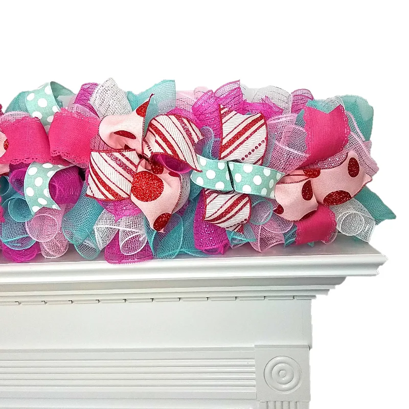 Christmas Decor Colorful Christmas Garland, Vibrant Party Decorations