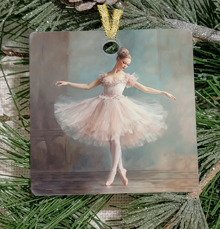 Christmas Fireplace Decor Christmas Ornament, Acrylic, Ballerina