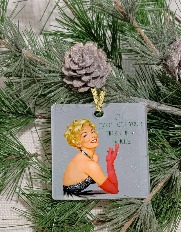 Christmas Baking Christmas Ornament, Sassy Talkin, Don't get your tinsel in a tangle Christmas Baking Christmas Ornament, Sassy Talkin, Don't get your tinsel in a tangle