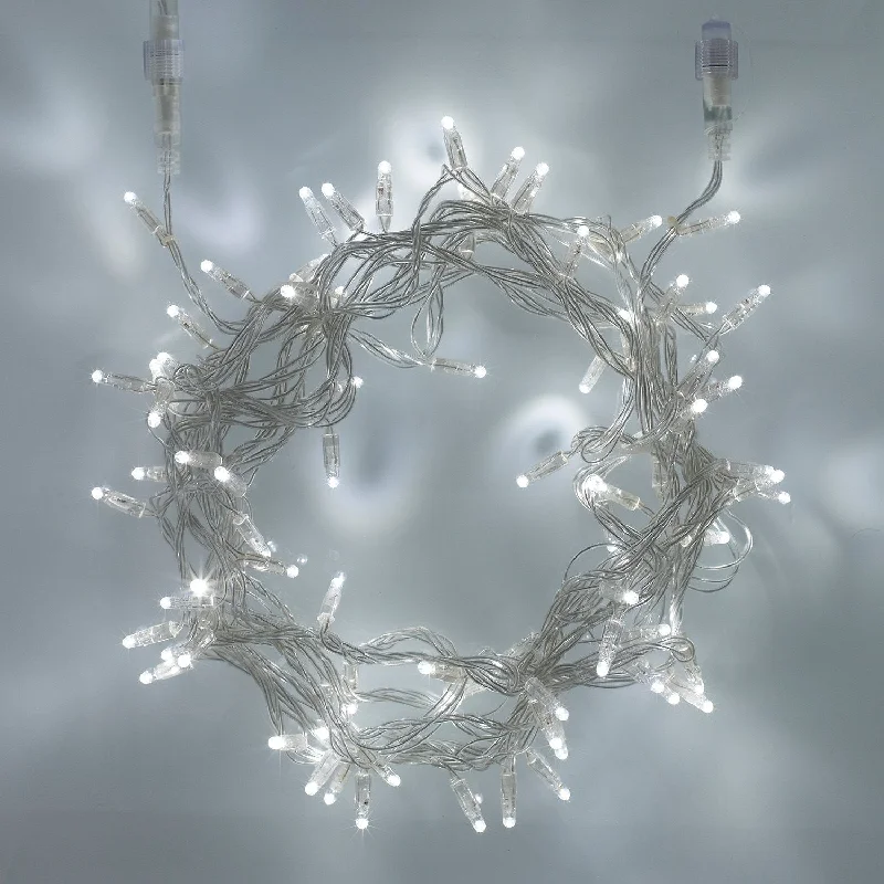 Christmas Winter Scenery Core Connect 20m 200 White Connectable Fairy Lights Clear Cable