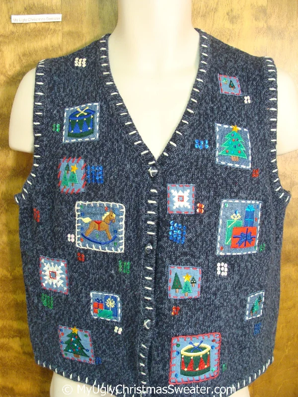 Christmas Gifts Crafty Patchwork Cheap Christmas Sweater Vest