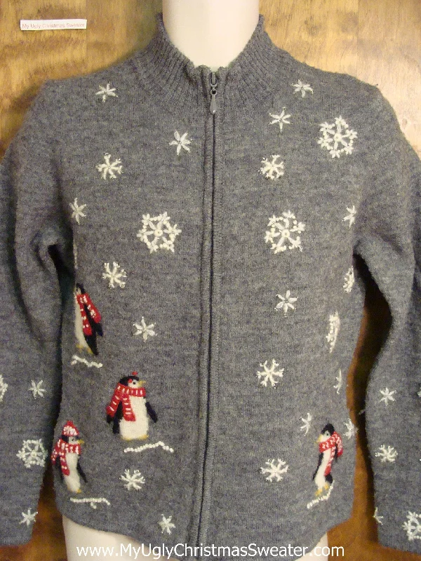 Christmas Cheerful Holiday Atmosphere Cute Penguin Themed Ugly Christmas Jumper