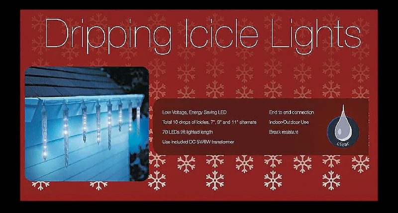 Christmas Magic Dripping Icicle Holiday LED Lights