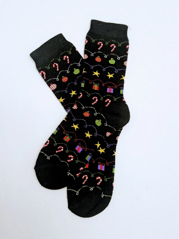 Christmas Festive Candle Arrangements Christmas Novelty Crew Socks