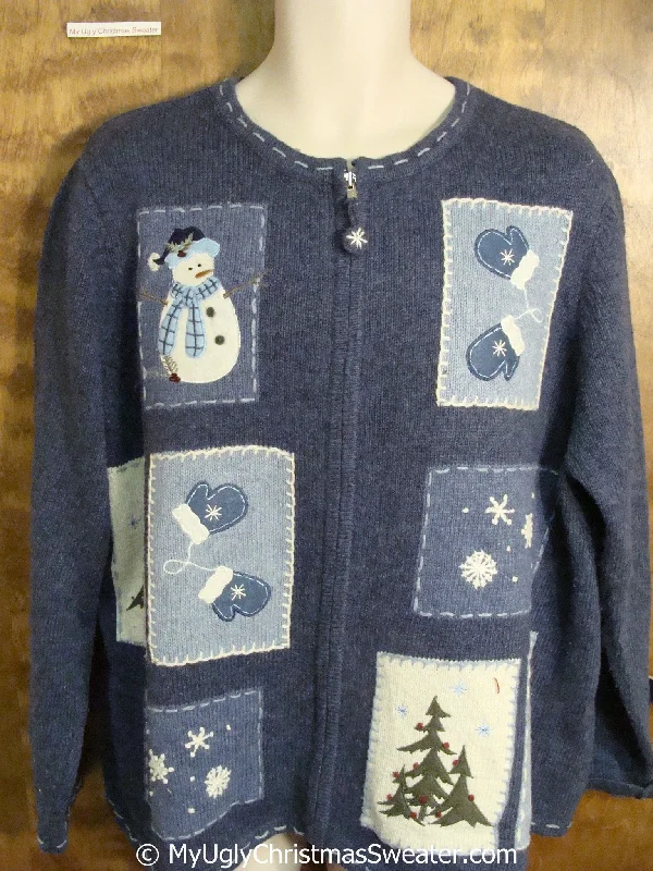 Christmas Lights Festive Blue Ugly Christmas Sweater