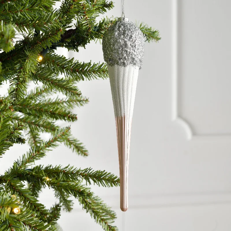 Christmas Wrapping Pink Finial Shatterproof Ornament