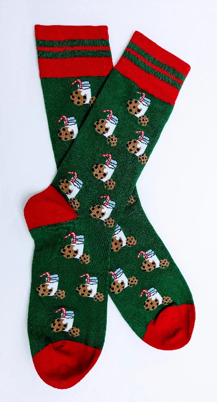 Christmas Icy Wonderland Cookies & Milk Crew Socks