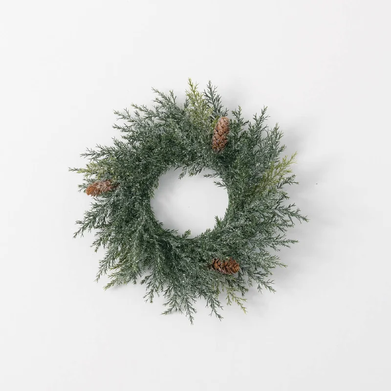 Christmas Scented Holiday Candles Frosted Arborvitae Accent Ring