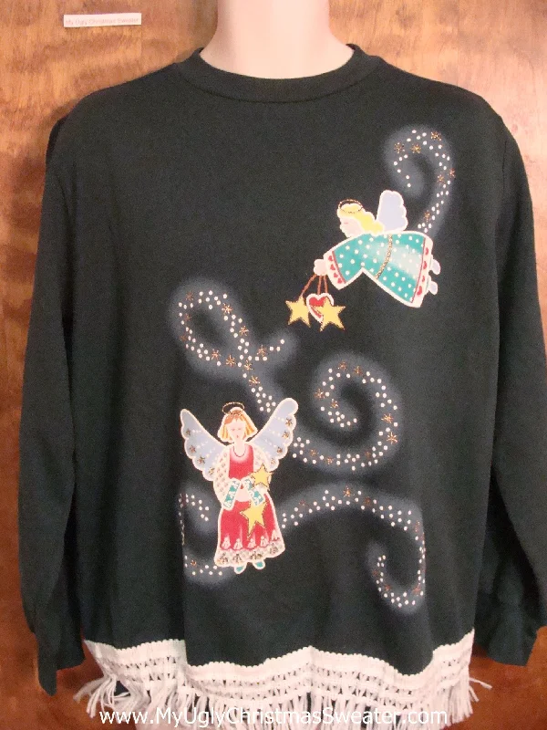 Fun 80s Angels Christmas Sweatshirt