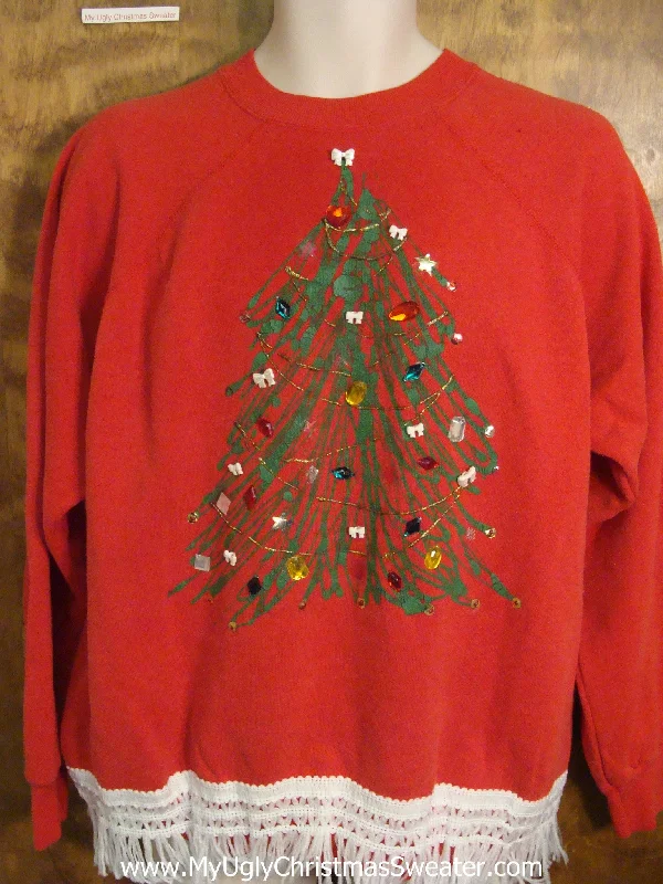 Glam Tree Red Christmas Sweatshirt