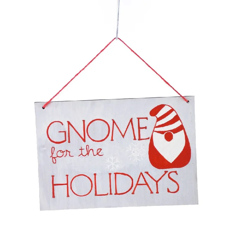 Christmas Star Gnome Holidays Ornament - Red/Grey