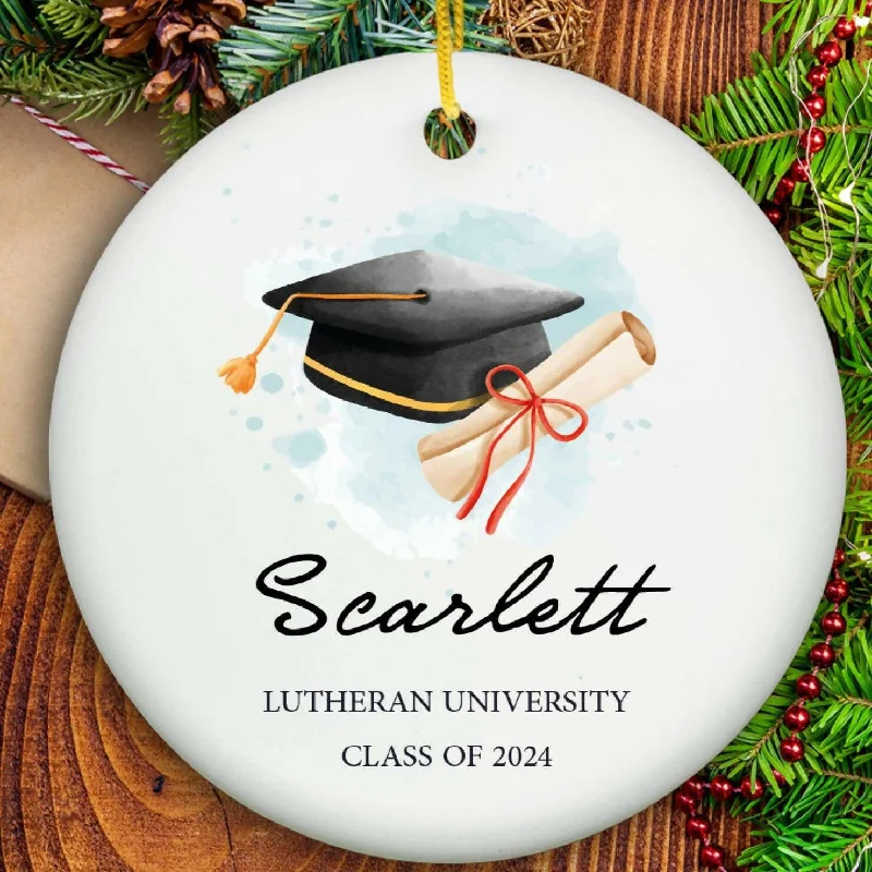 Christmas Joy Graduation Ornament - Ceramic