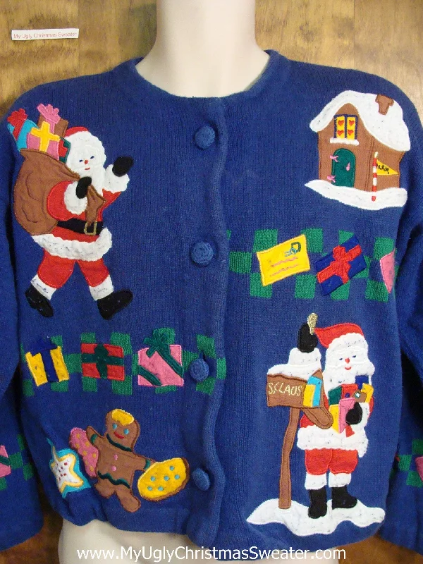 Christmas Holly Jolly Moments Great BACK and FRONT 80s Ugly Christmas Jumper