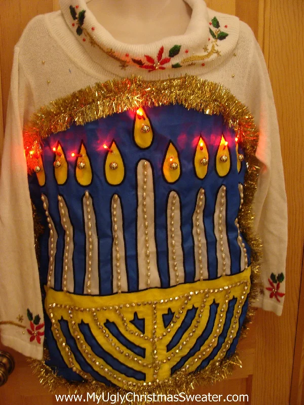 Hanukkah Sweater with Lights