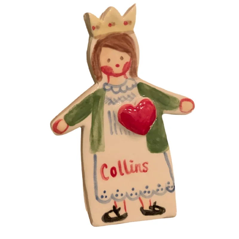 Christmas Cookies Heart Crown Girl Ornament