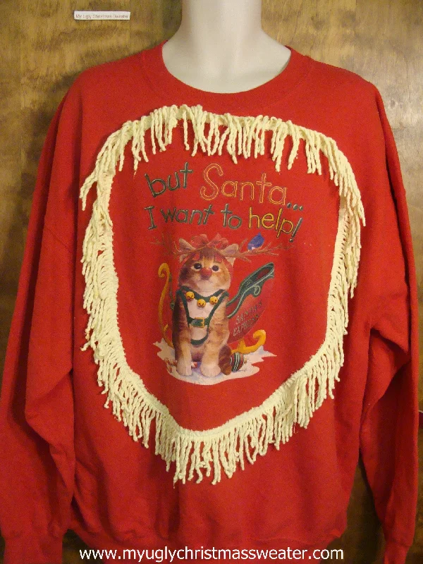 Helpful Cat Christmas Sweatshirt