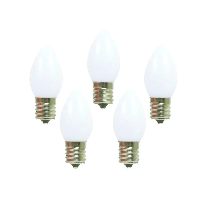 Holiday Cheer Holiday Bright Lights Incandescent C7 White 25 ct Replacement Christmas Light Bulbs 0.08 ft.