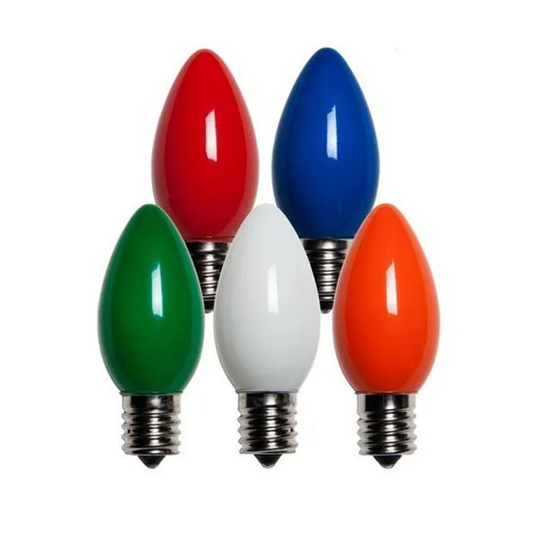 Cozy Christmas Holiday Bright Lights Incandescent C9 Multicolored 25 ct Replacement Christmas Light Bulbs 0.08 ft.