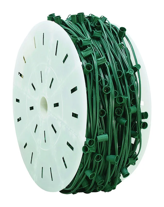 Christmas Holiday Fun Holiday Bright Lights C9 String Socket Light Cord on Reel 500 ft.