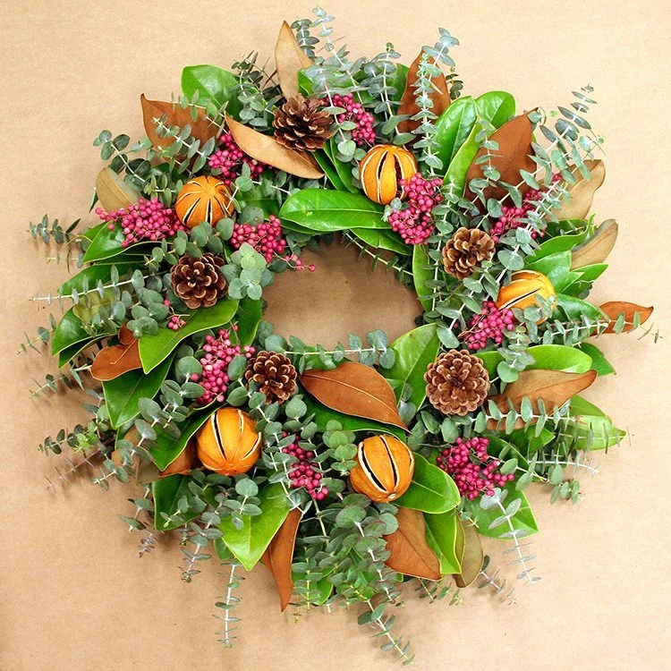 Holiday Orange and Berries Wreath