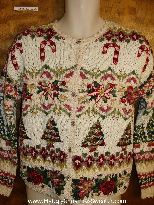Christmas Gift Wrapping Fun Horrible 80s 2sided Mess Ugly Christmas Jumper