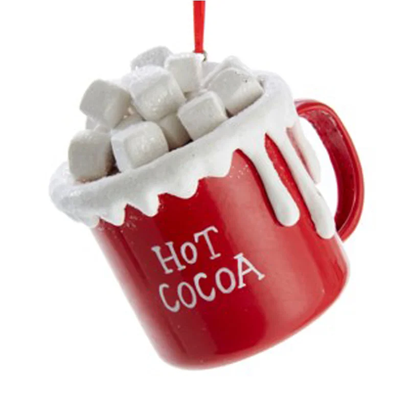 Christmas Cozy Indoor Fireplace Hot Cocoa Ornaments, 3 Inches, 1 Count