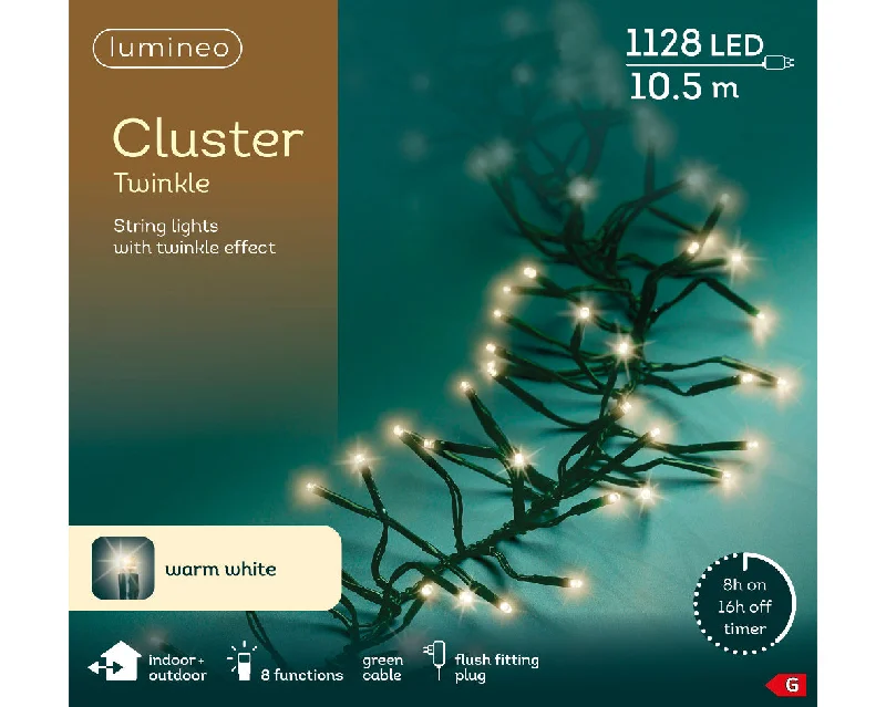 Christmas Family Traditions 1128 LED Twinkle Cluster Warm White Outdoor Lights 10m by Lumineo Christmas Family Traditions 1128 LED Twinkle Cluster Warm White Outdoor Lights 10m by Lumineo