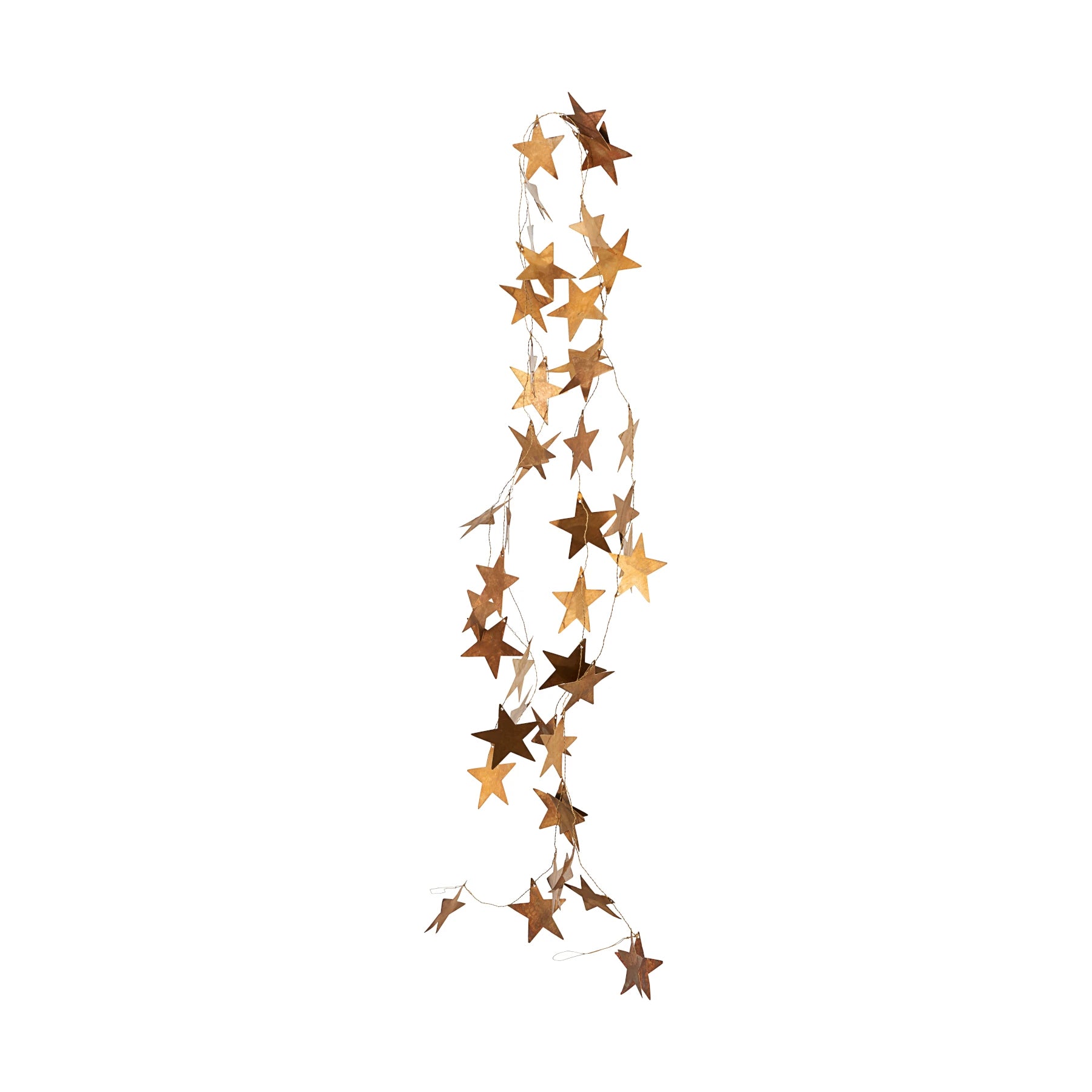 Holiday Cheer House Doctor Antique Brass Large Star Garland (250cm)