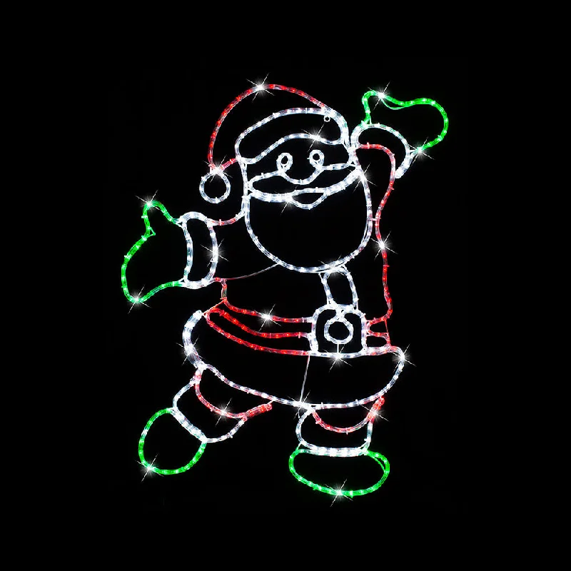 Christmas Enchanted Night Sky LED Ropelight Happy Santa Twinkle 1 Meter Tall