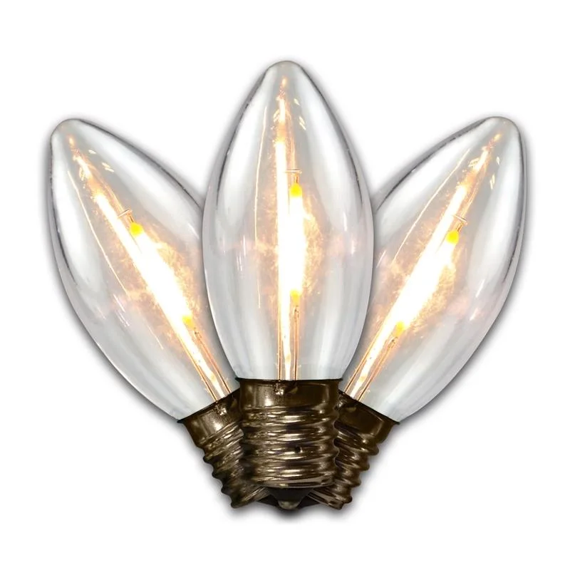 Christmas Songs Holiday Bright Lights LED C9 Warm White 25 ct Replacement Christmas Light Bulbs