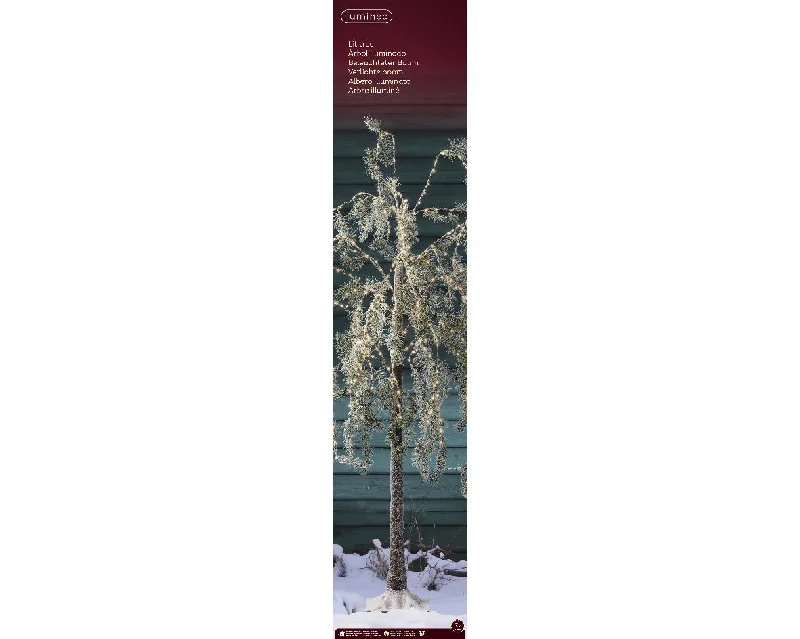 Christmas Crackling Bonfire 1.5m Micro Warm White LED Outdoor Green Tree by Lumineo Christmas Crackling Bonfire 1.5m Micro Warm White LED Outdoor Green Tree by Lumineo