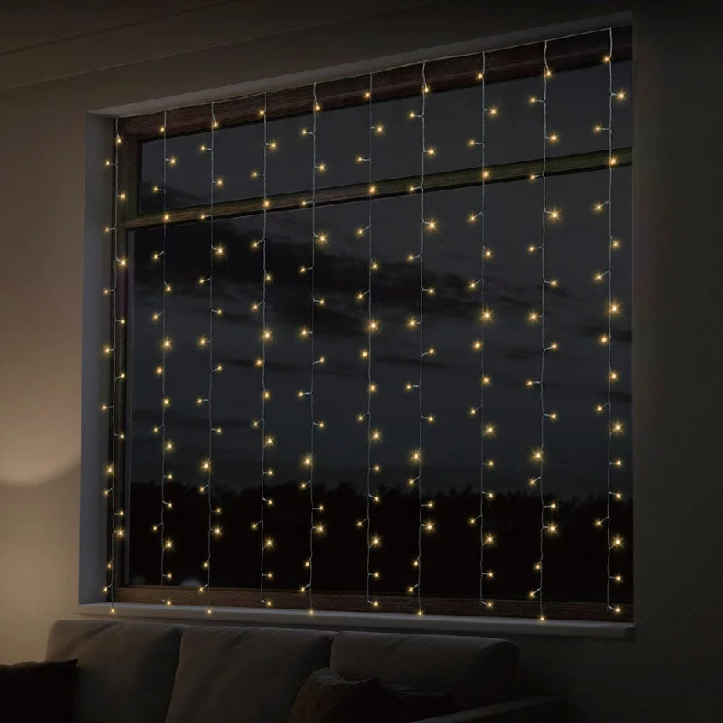 Christmas Gingerbread LED Twinkling Warm Crazy Curtain Light (1.8m)