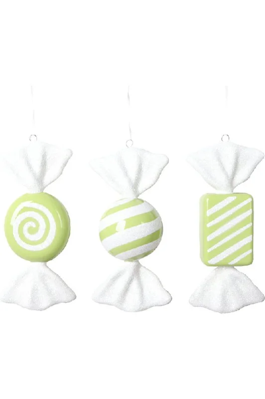 Holiday Fun Lime Green Candy Ornament (Assortment of 3)