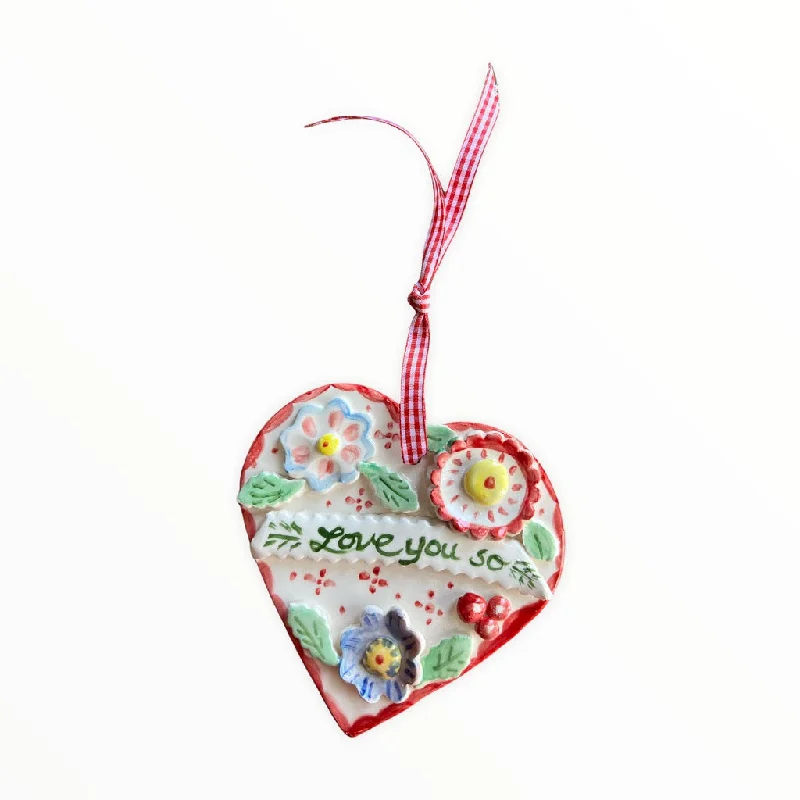 Christmas Cozy Winter Nights Love You So Heart Ornament