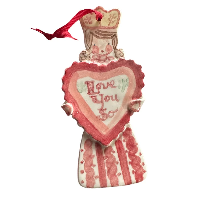 Christmas Enchanting Celebrations Love You So Girl with Crown Ornament