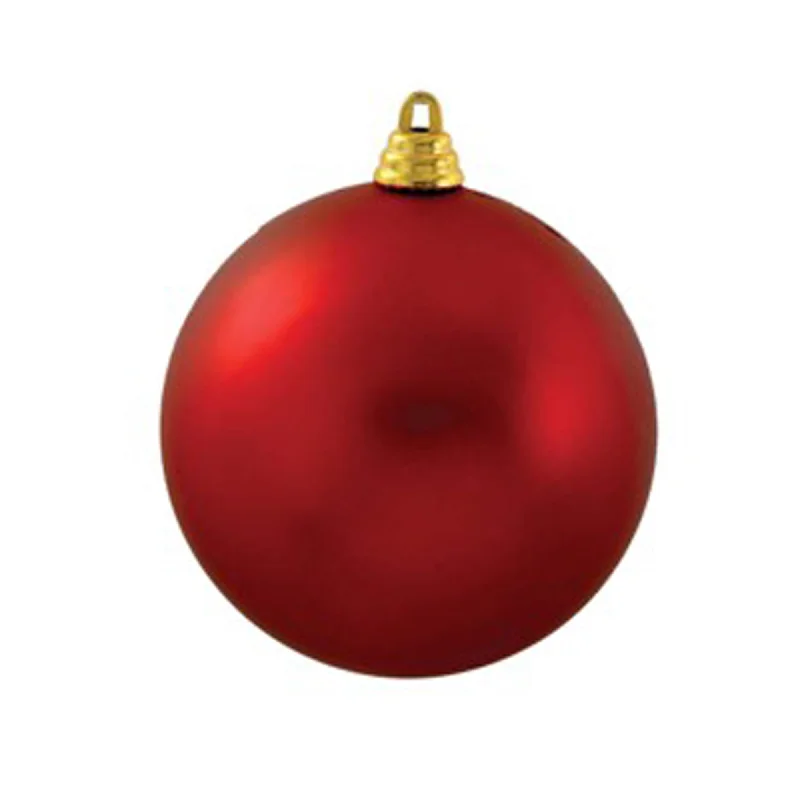 Christmas Tree Matte Red Christmas Ball, 3,9 Inches, 1 Count