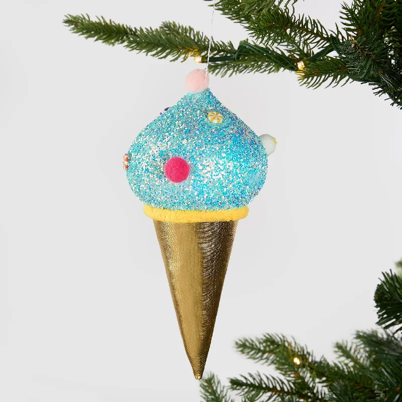 Christmas Party Merry Snow Cone Ornament