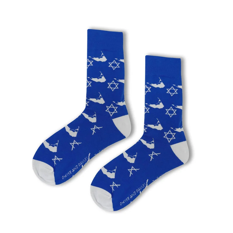 Christmas Festive Night Lights Star of David + Nantucket Sock