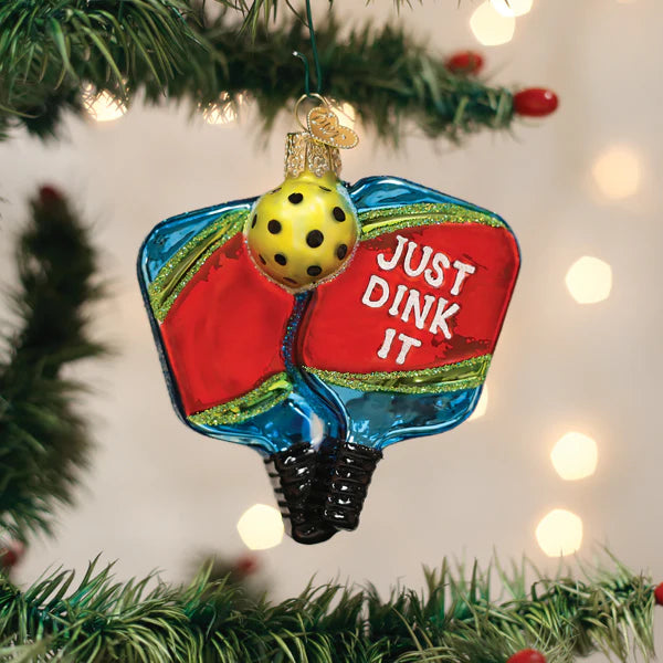 Christmas Garland Old World Christmas - Ornament - Pickleball Paddles