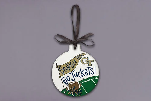 Christmas Festive Wonderland Ornament - Georgia Tech Stone