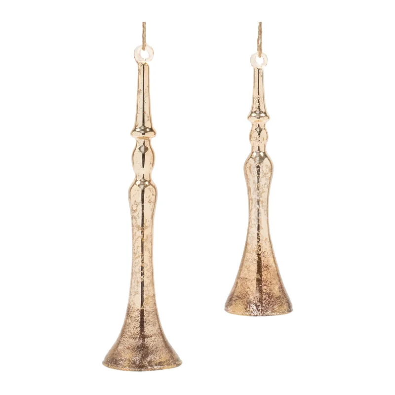 Christmas Midnight Fun Ornament - Gold Horn